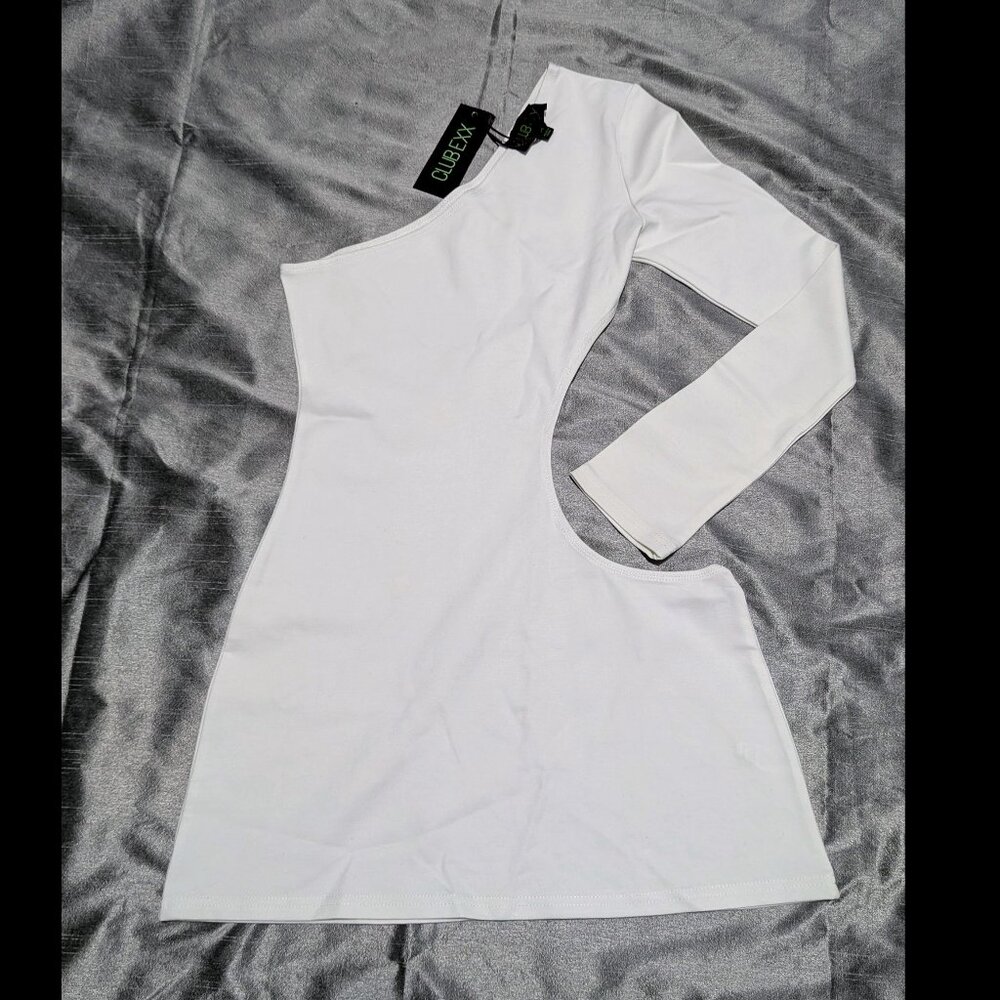 Club Exx Boo From Babeland Mini Dress White Medium